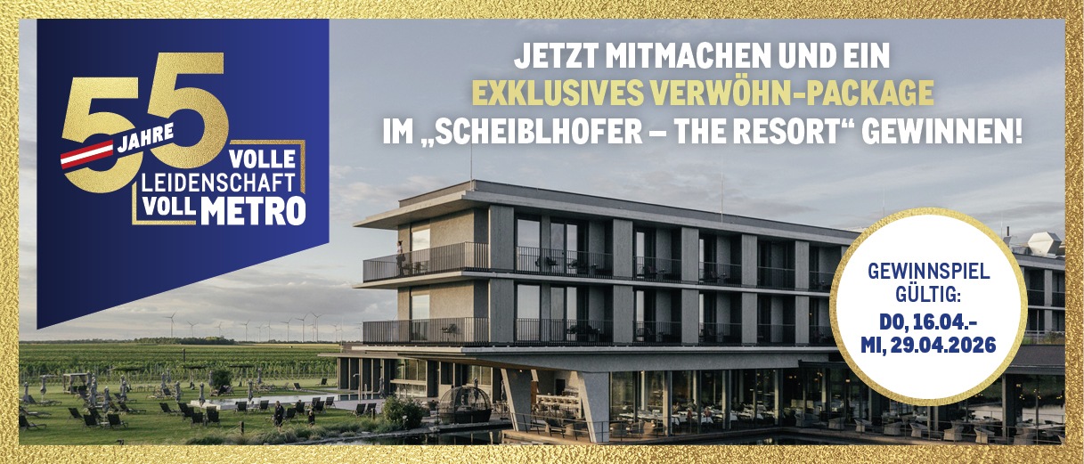 METRO Oesterreich, Jubilaeum, Gewinnspiel, Scheiblhofer