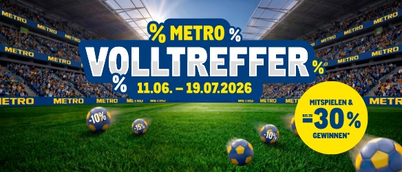 METRO Oesterreich, METRO Volltreffer Onlinespiel, Prozentrabatte, Aktionen