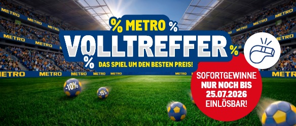 METRO Oesterreich, METRO Volltreffer Onlinespiel, Prozentrabatte, Aktionen