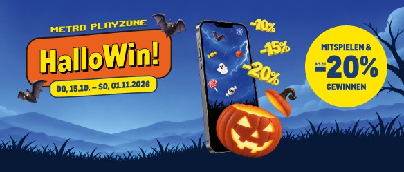 METRO Playzone an Halloween Rabatte mit Spiel gewinnen