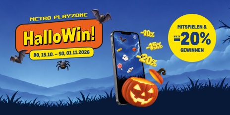 METRO Playzone an Halloween Rabatte mit Spiel gewinnen