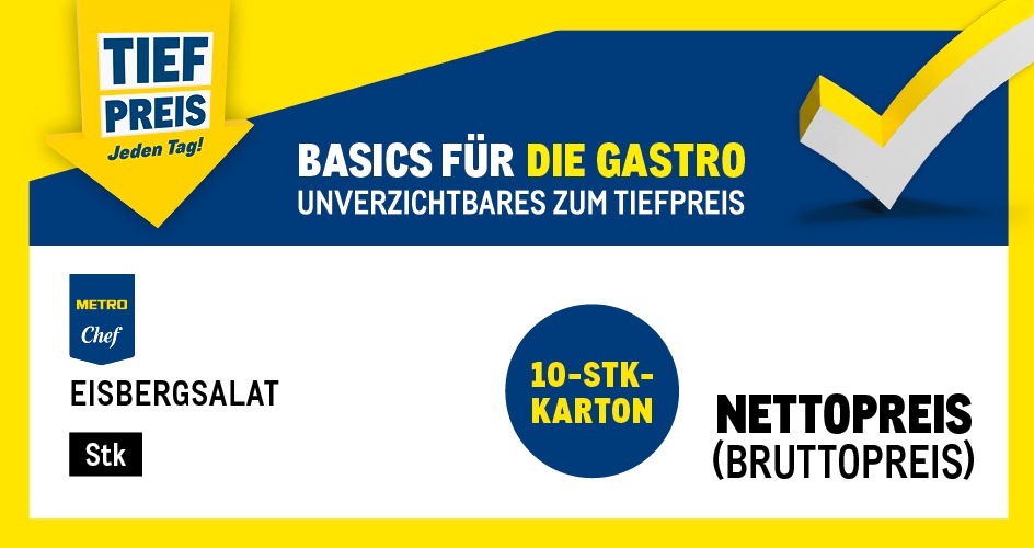 METRO Oesterreich, Basics fuer die Gastro, Regalkennzeichnung