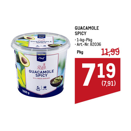 METRO Oesterreich, METRO Smart Chef, METRO Chef Guacamole Spicy