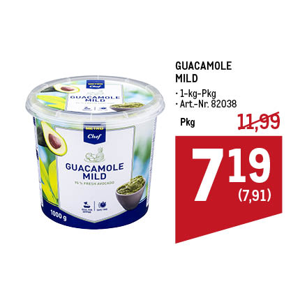 METRO Oesterreich, METRO Smart Chef, METRO Chef Guacamole Mild