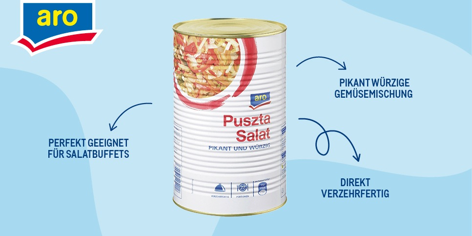 Produktneuheiten METRO, METRO Produktinnovationen, Neue Produkte METRO, aro Pusztasalat, pikant wuerzig