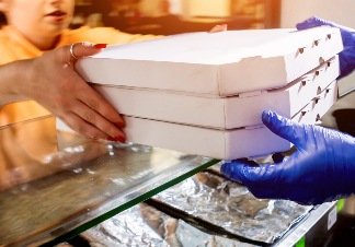 Bedruckte Pizzakartons