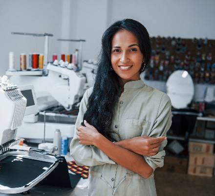 Bestickte Arbeitskleidung