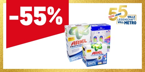 METRO Oesterreich, Prozentaktion, Prozentrabatt, Ariel, Waschmittel, Waschpulver