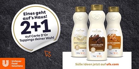 METRO Oesterreich, Unilever Toppings, suesse Saucen