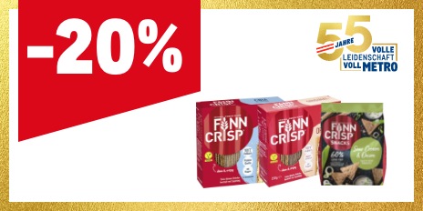METRO Oesterreich, Prozentaktion, Prozentrabatt, Finn Crisp