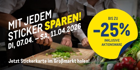 METRO Oesterreich, Prozentrabatt, Prozentsticker, Stickerkarte