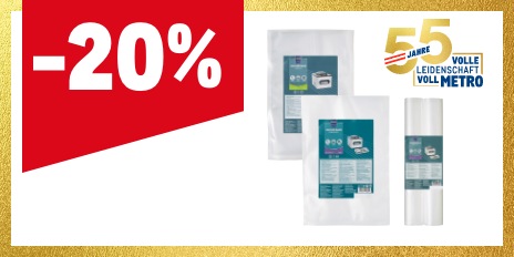 METRO Oesterreich, Prozentaktion, Prozentrabatt, METRO Marke, METRO Professional, Folienbeutel, Rollen