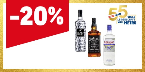 METRO Oesterreich, Prozentaktion, Prozentrabatt, Spirituosen, Alkoholfreie Alternativen