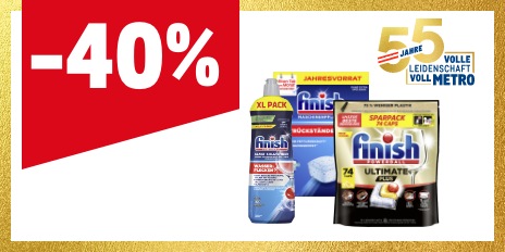 METRO Oesterreich, Prozentaktion, Prozentrabatt, Finish, Maschinenpflegertabs