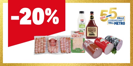 METRO Oesterreich, Prozentaktion, Prozentrabatt, Wurstwaren, Wuerstel, Saucen