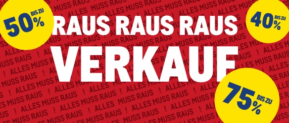 METRO Oesterreich, Abverkauf, Prozentrabatte, Prozentaktionen, Raus Raus Raus