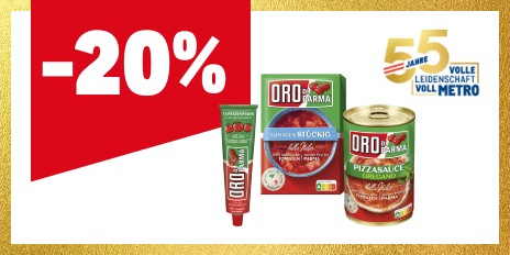 METRO Oesterreich, Prozentaktion, Prozentrabatt, Oro di Parma Tomatenmark