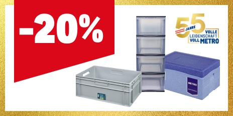 METRO Oesterreich, Prozentaktion, Prozentrabatt, METRO Professional Aufbewahrungsboxen, Thermoboxen, Behaelter