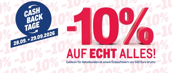 METRO Oesterreich, Cash Back Tage, Prozentrabatt