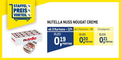 METRO Oesterreich, Staffelpreisvorteil, Nutella Nuss Nougat Creme