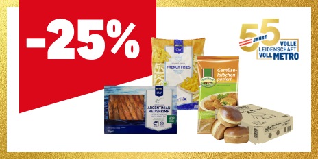 -25% auf das Sortiment bei METRO
