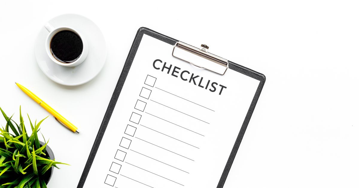 Checklist for opening a restaurant