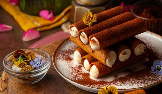 Тирамису канелони без яйца