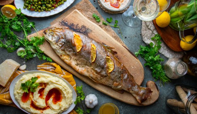 Исландска пъстърва на фурна