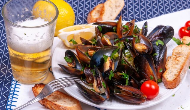 Миди с узо по гръцки