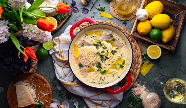 Сьомгова пъстърва в сметанов сос