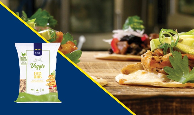 Рецепта за такос с веган гирос късчета и салца от печени домати