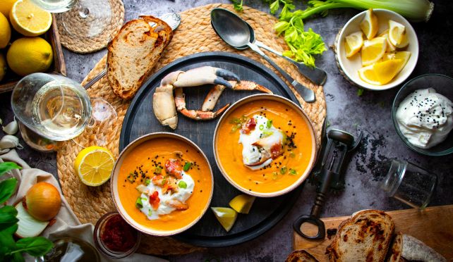 Крем супа от краб