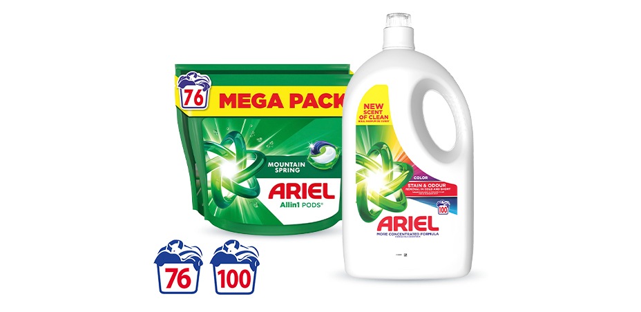 Течен препарат / гел капсули за пране ARIEL