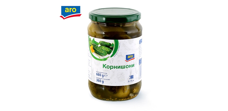 Стерилизирани корнишони	 ARO