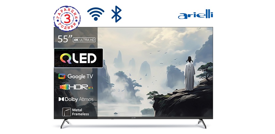 Телевизор	 ARIELLI QLED55UD15GTV SMART
