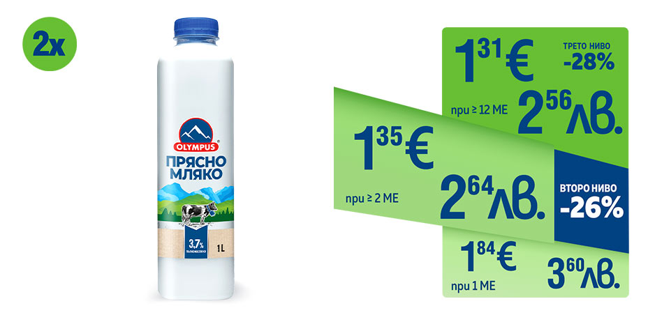 Прясно краве мляко OLYMPUS