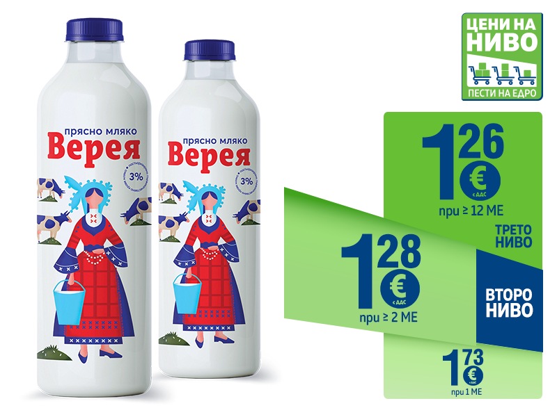 Прясно краве мляко ВЕРЕЯ