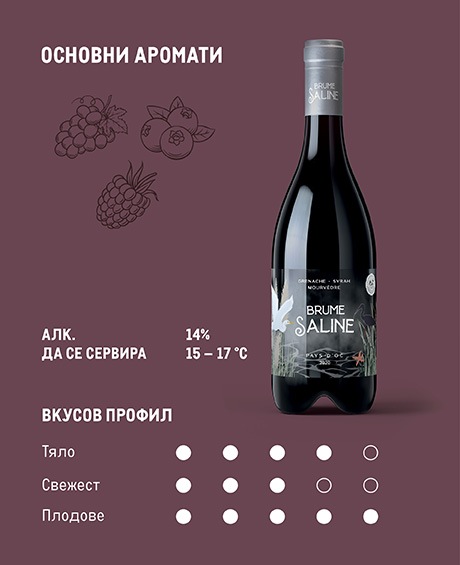 BRUME SALINE, ЧЕРВЕНО ВИНО