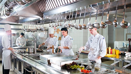 preparación en cocina
