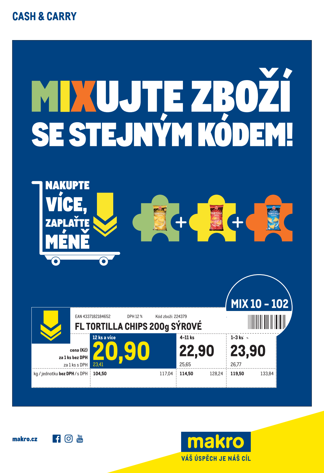 Mixujte zboží se stejným kódem
