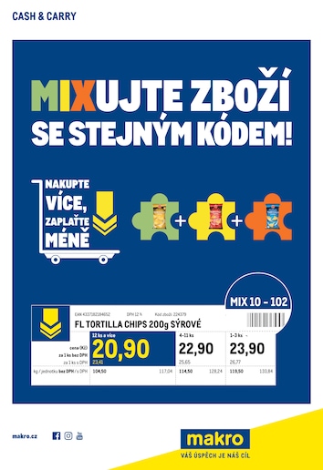 Mixujte zboží se stejným kódem