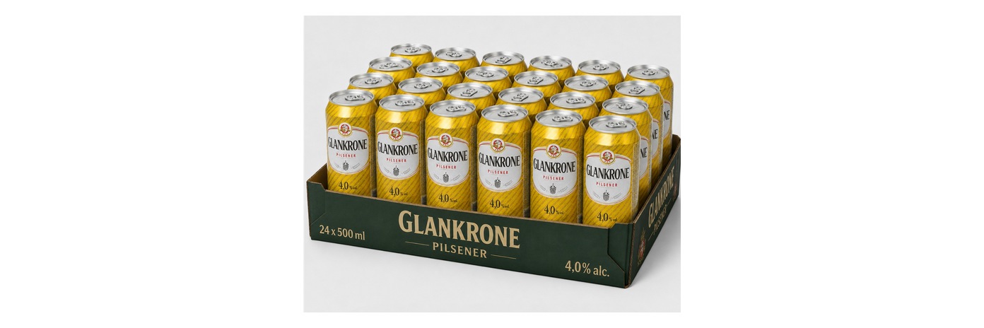 GLANKRONE Pivo výčepní, balení 24 × 500 ml