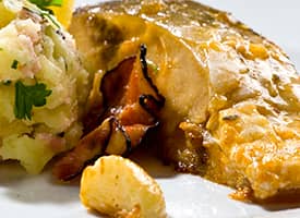 Kapr se šťouchanými brambory