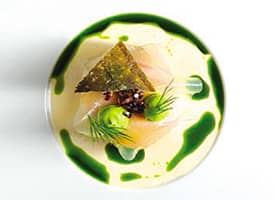 Siven s kysaným zelím, čočkou belugou a avokádem