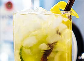 Ledový zázvorový čaj s ginem