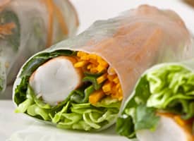 Jarní závitky s krevetami