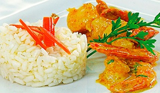 Smažené krevety s exotickým nádechem