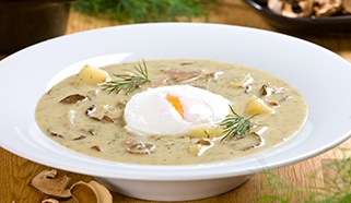 Šumavská kulajda se zastřeným vejcem