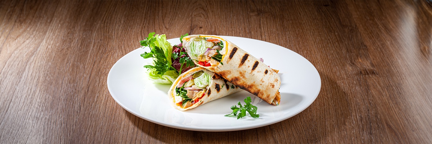 veggie á la kuřecí wrap - talíř