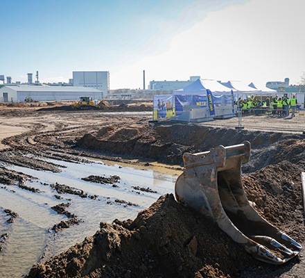 Baugelände des zukünftigen METRO Großmarkts